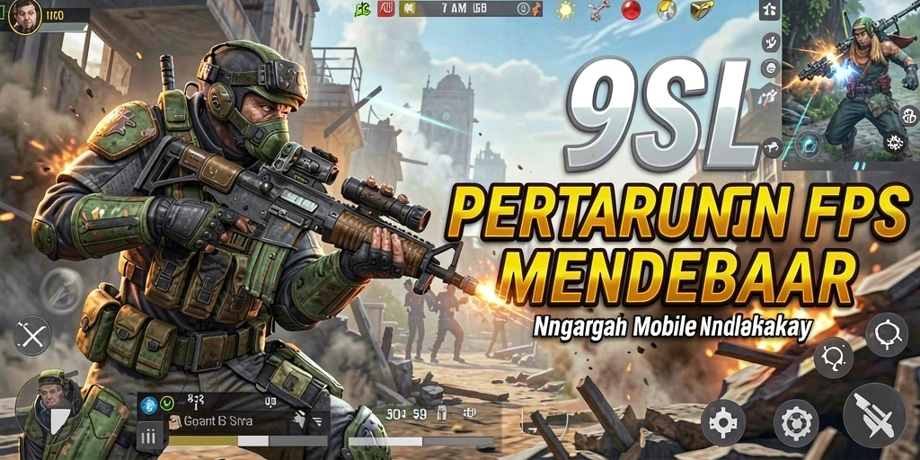 Screenshot menampilkan aksi tembak-menembak intens di 9SL.