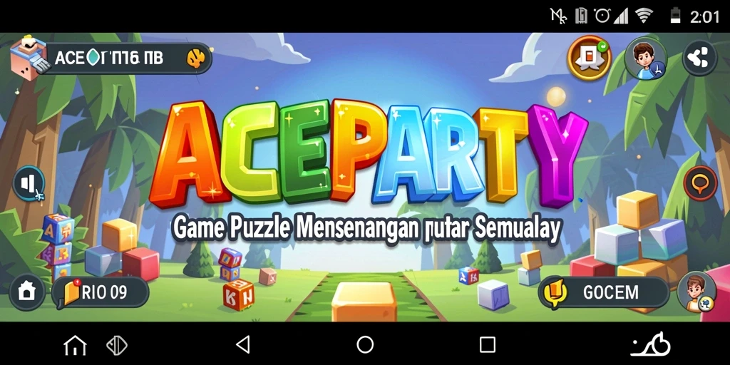 Screenshot gameplay ACEPARTY yang menunjukkan suasana permainan Puzzle.