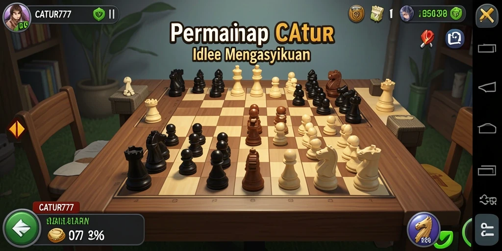 Tampilan gameplay CATUR777 yang menawan dan interaktif.