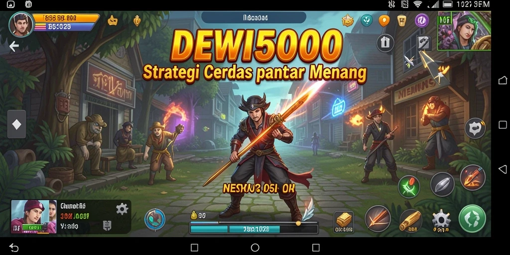 Tampilan yang mendebarkan dari gameplay DEWI5000 dengan strategi penuh aksi.