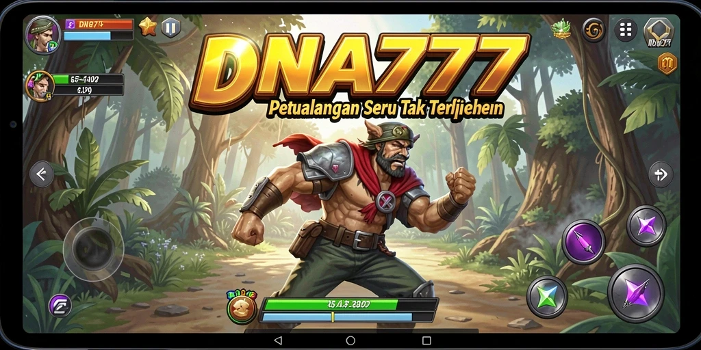 Tampilan gameplay menarik dari DNA777 yang menampilkan aksi petulangan seru.