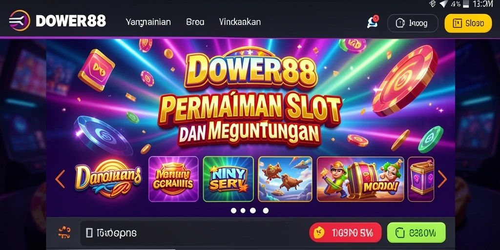 Screenshot gameplay DOWER88 yang menunjukkan aksi seru mesin slot.