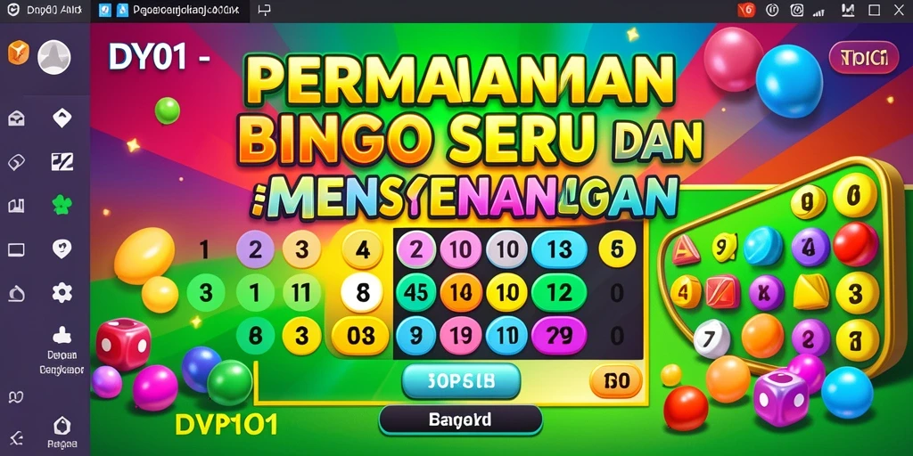 Tampilan gameplay Bingo di DY01 yang penuh warna dan dinamis.