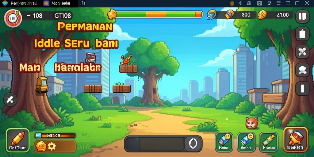 Screenshot gameplay GT108 menampilkan aksi Idle yang menarik dan menyenangkan.