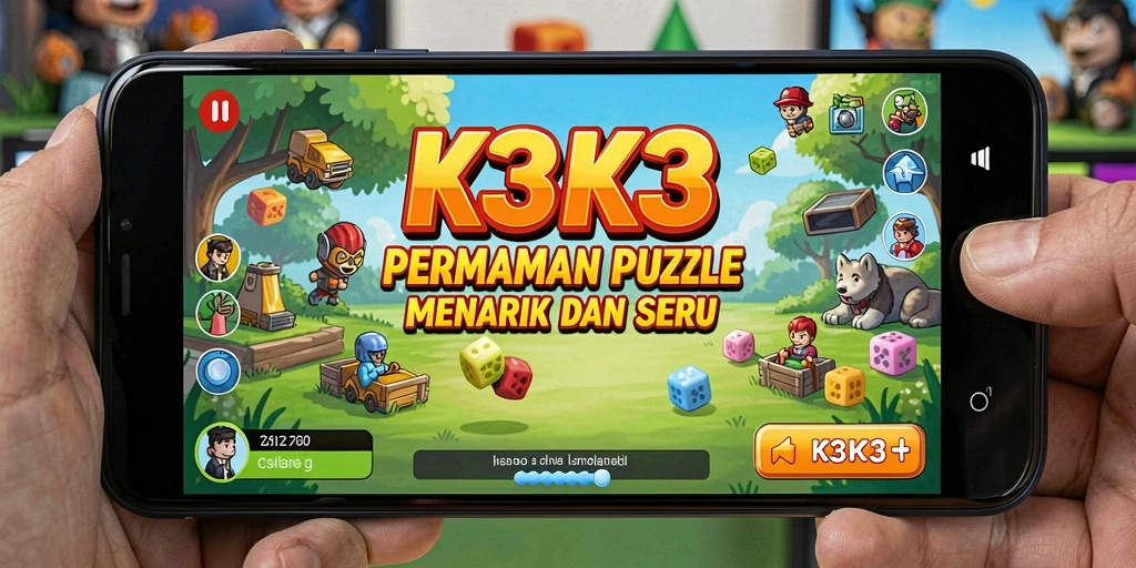 Tampilan screenshot permainan K3K3 yang penuh warna dan menarik.