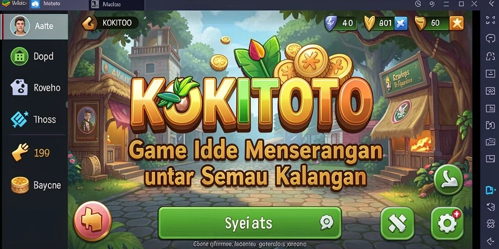 Tampilan gameplay KOKITOTO yang memikat dan santai.