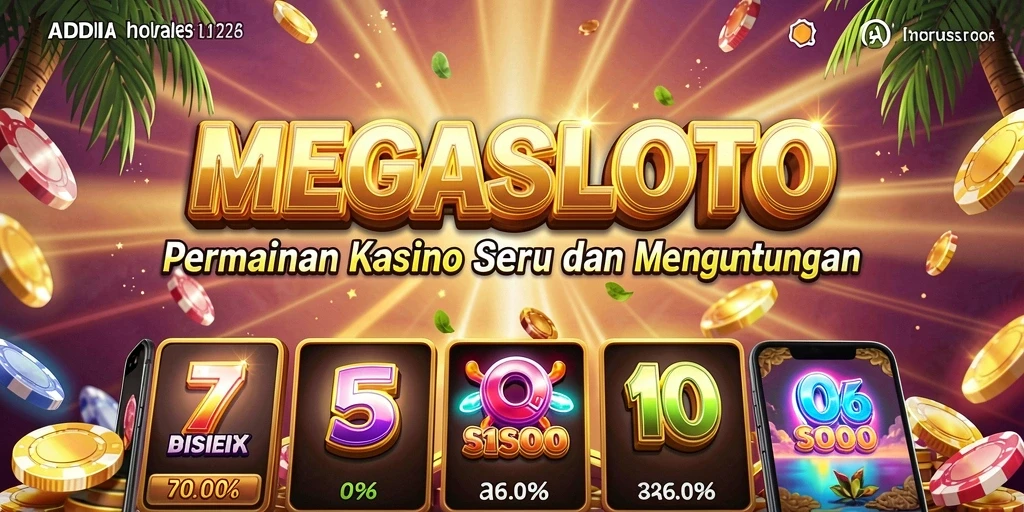 Screenshot gameplay MEGASLOTO menampilkan suasana kasino yang mendebarkan.