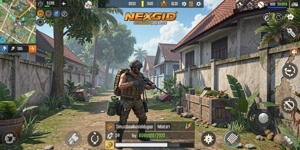 Screenshot gameplay <strong>NEXGID</strong> menampilkan interaksi menarik antara karakter dalam simulasi kehidupan.