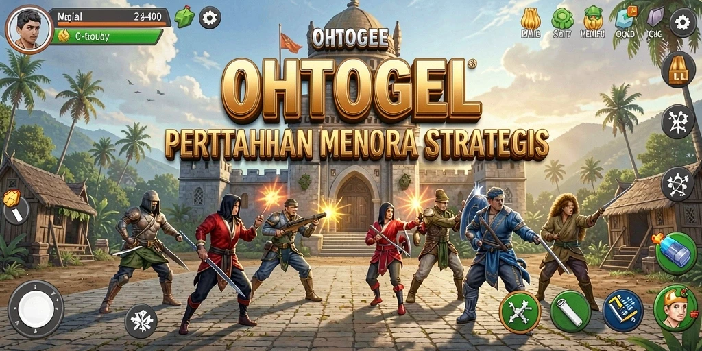 Screenshot OHTOGEL menampilkan aksi seru permainan Tower Defense.