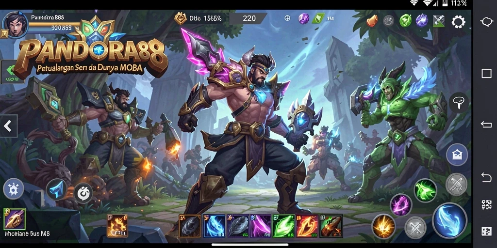 Tangkapan layar aksi seru dalam game MOBA PANDORA88.
