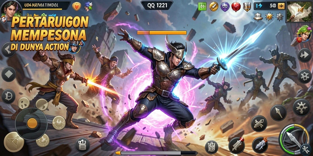 Screenshot dari gameplay QQ1221 yang memukau dan penuh aksi.