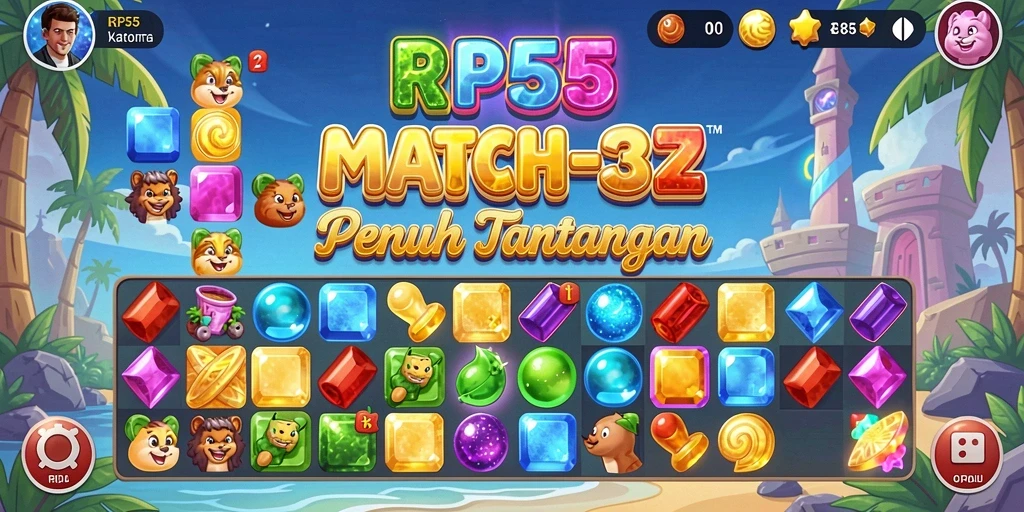 Tampilan gameplay <strong>RP55</strong> yang seru dan berwarna-warni.