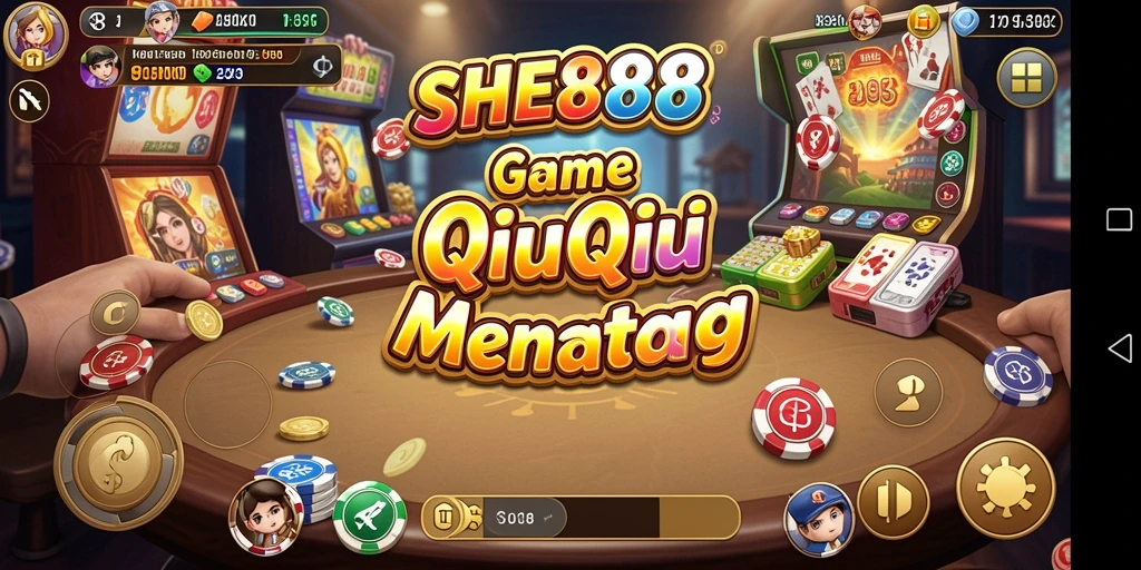 Tampilan menarik dari gameplay QiuQiu di SHE888.