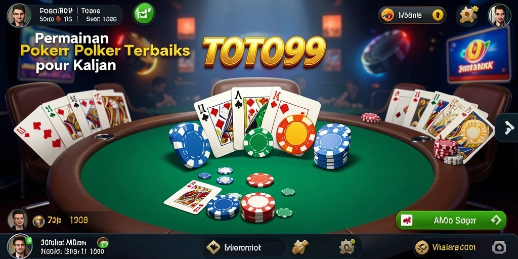 Tampilan gameplay seru dan interaktif di TOTO99 Poker.