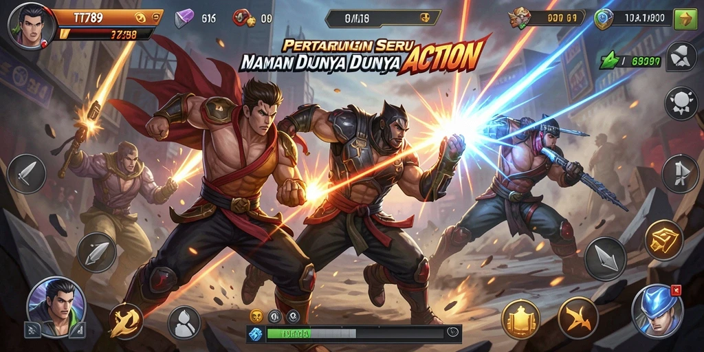 Screenshot utama TT789 menampilkan aksi pertarungan yang mendebarkan.