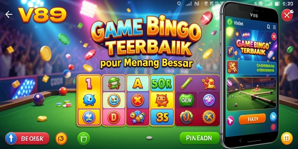 Screenshot utama V89 menampilkan gameplay Bingo yang seru dan mendebarkan.