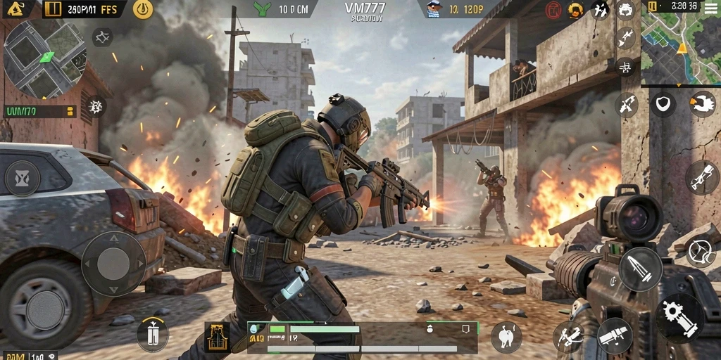 Screenshot gameplay menampilkan aksi mendebarkan di VM777.
