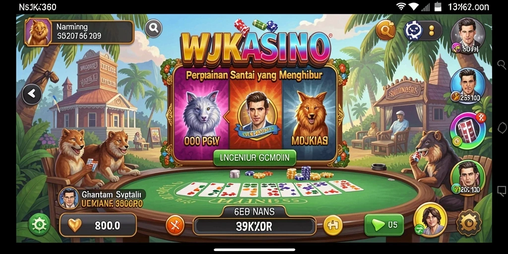 Tampilan gameplay WJKASINO yang menarik dan penuh warna.